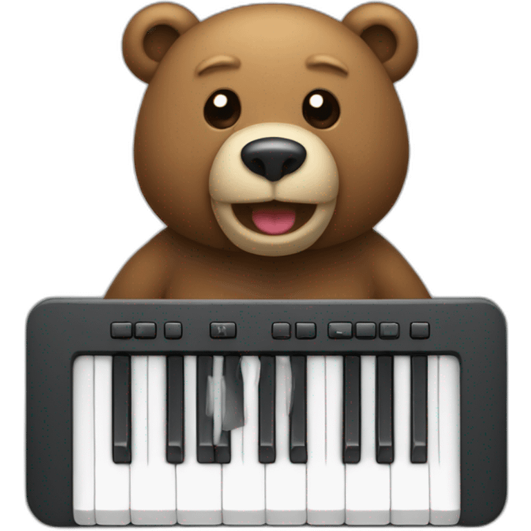 keyboard typing bear emoji