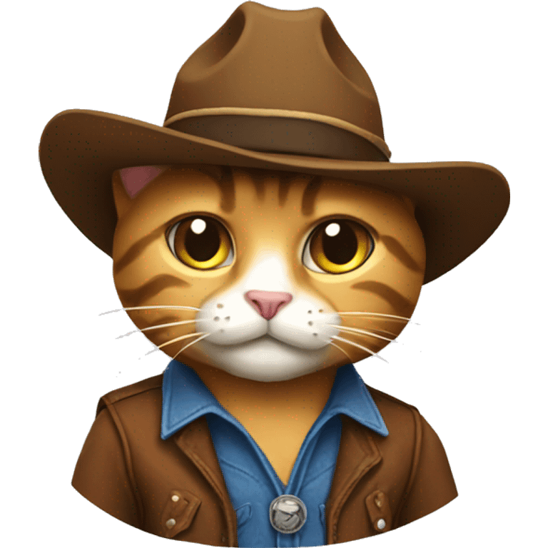 A cowboy cat emoji