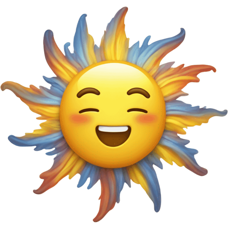 Happy sun and cloud emoji