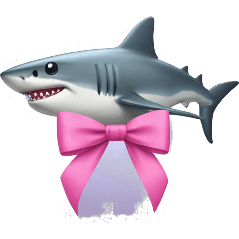 shark with a pink bow emoji