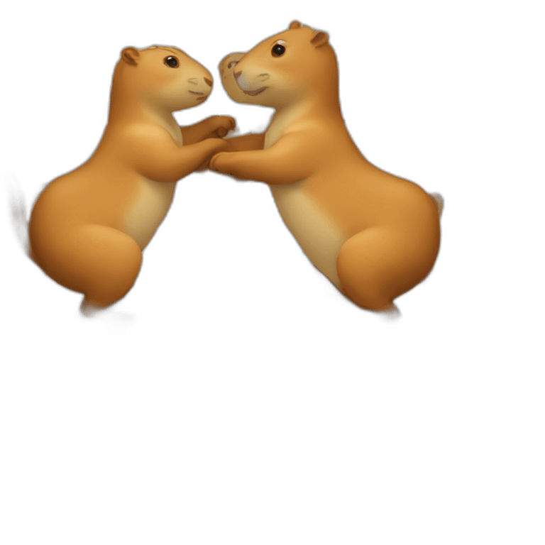 Capibaras amoureux emoji