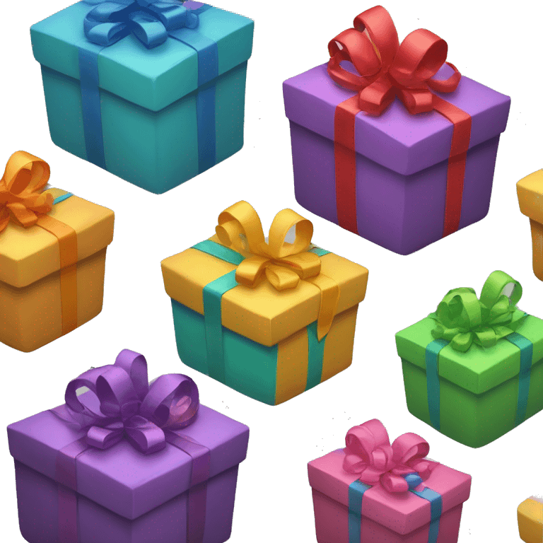 A Multiple Color Giftbox. emoji