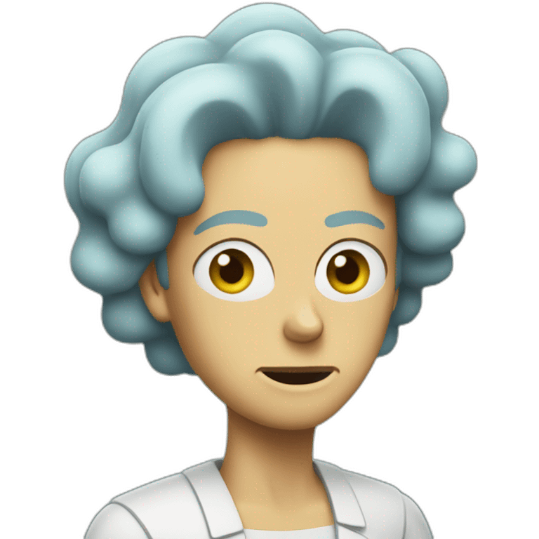 Rick from rick and morty as a woman emoji