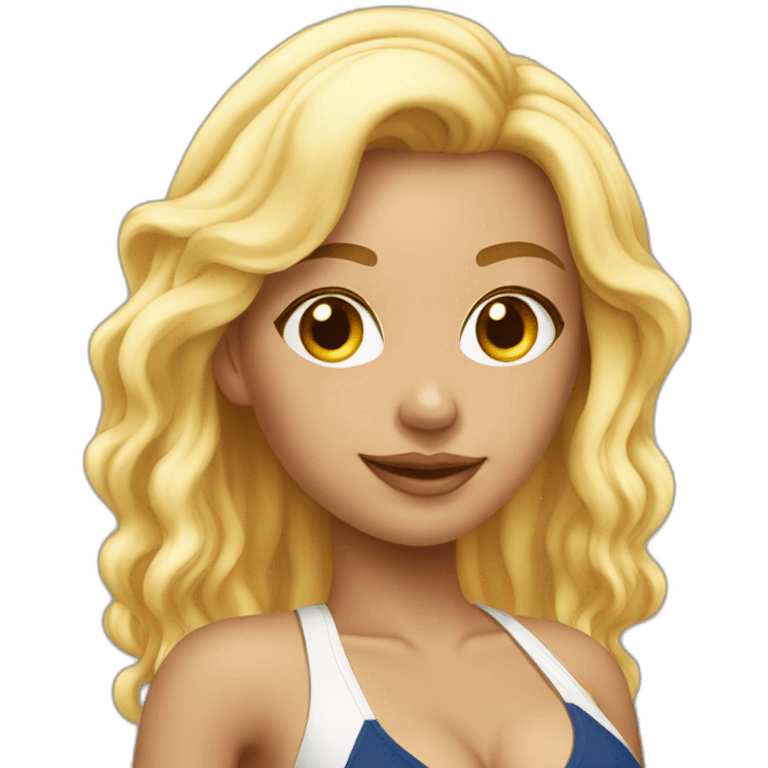 sexy blonde in swimsuit emoji