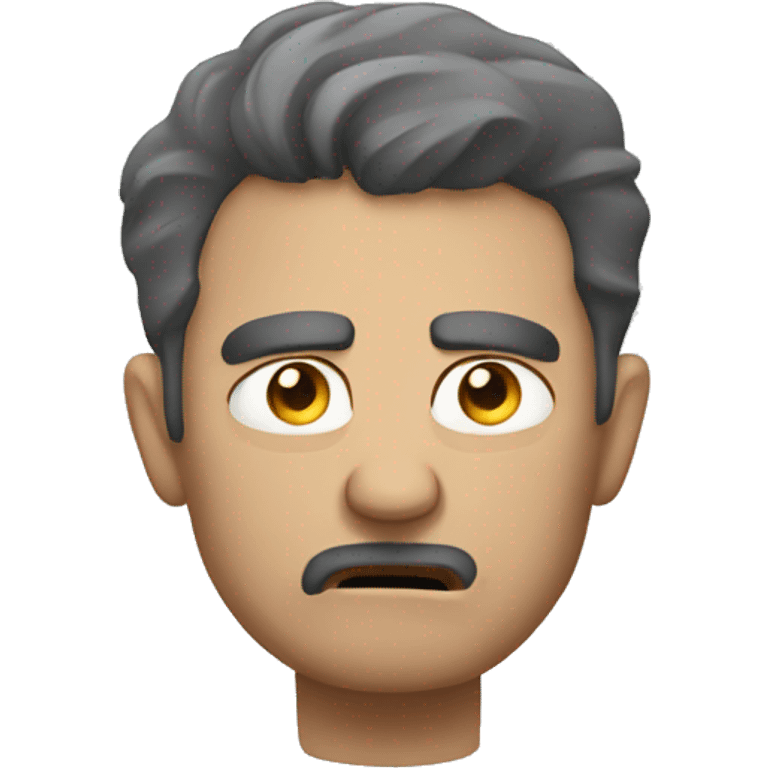 Man who is tired and angry emoji