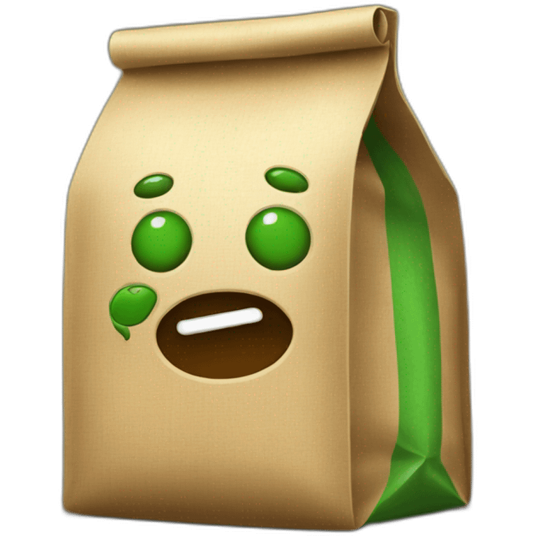 green coffee bag emoji