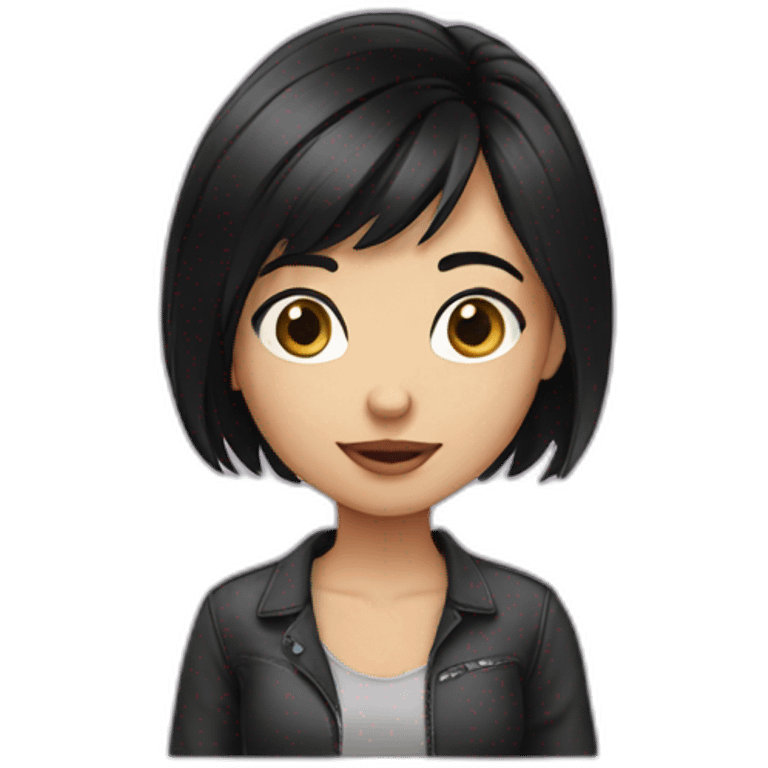 short blackhair,girl emoji