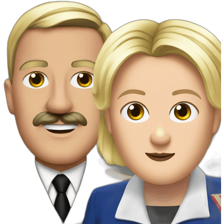 Hitler and marine le pen emoji