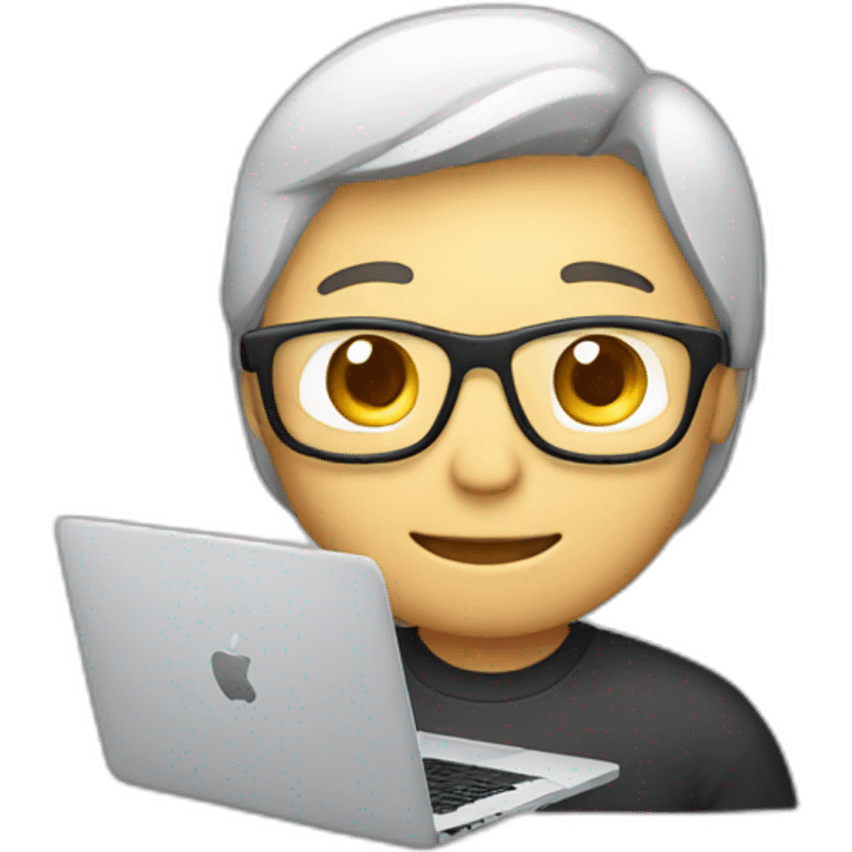 japanese software engineer with macbook emoji