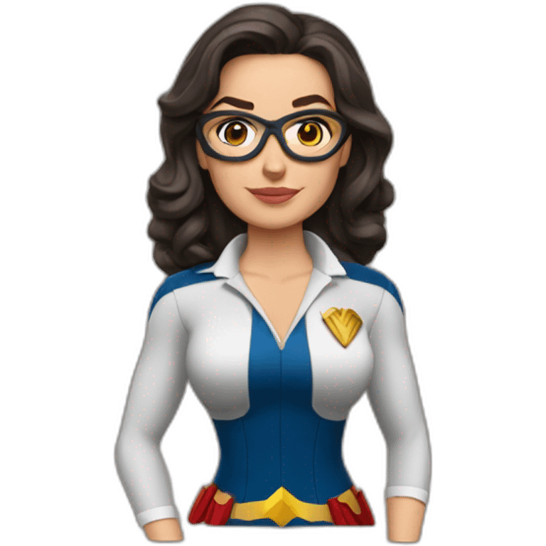 Brunette Wonder Woman teacher emoji