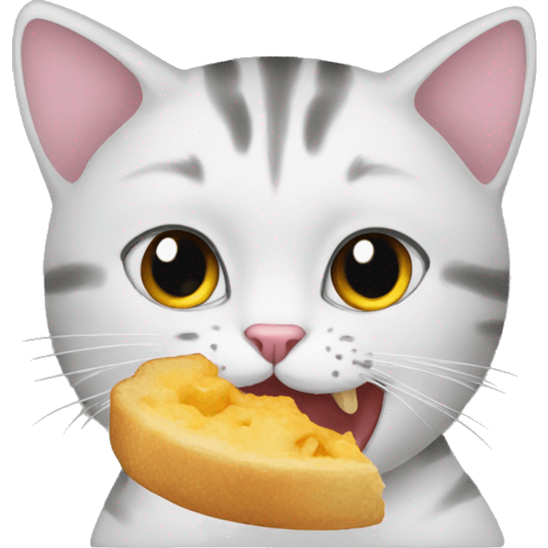 Cat eating emoji