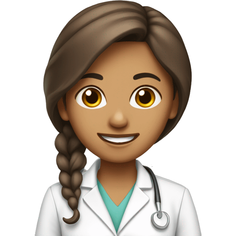 indian girl brown hair dentist emoji