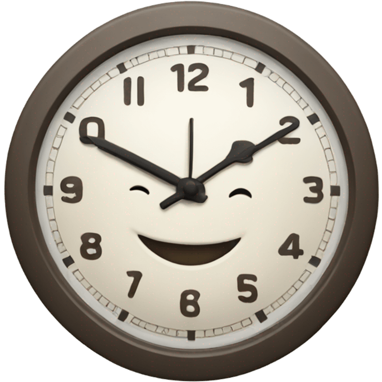 Happy clock emoji