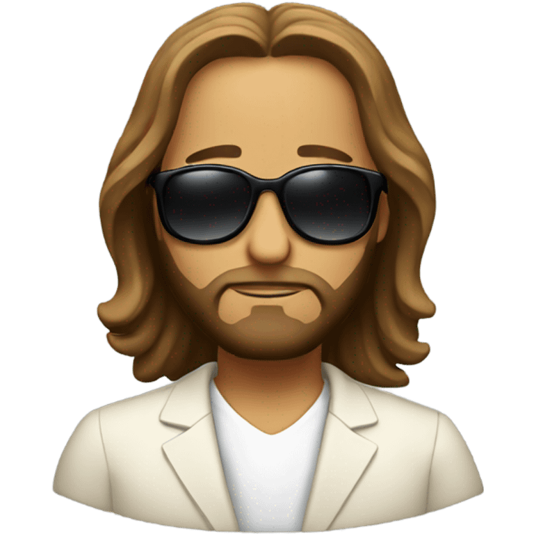 Jesus wearing a suit and sunglasses emoji