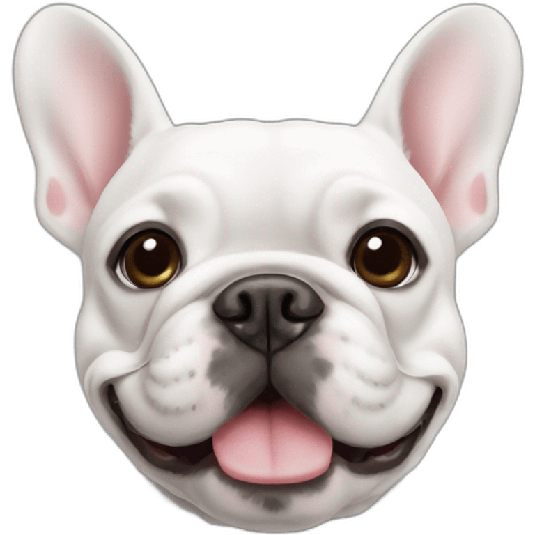 French bulldog in white emoji