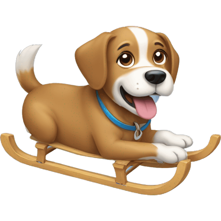  Dog in a sled emoji