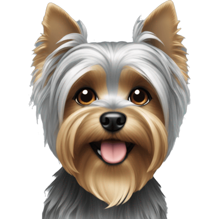 Silver yorkie dog emoji