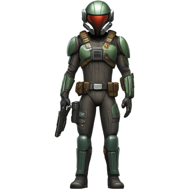 Martian bounty hunter, front and back emoji