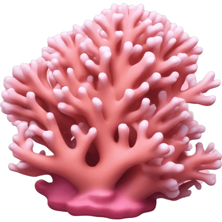 Pastel pink coral reef emoji