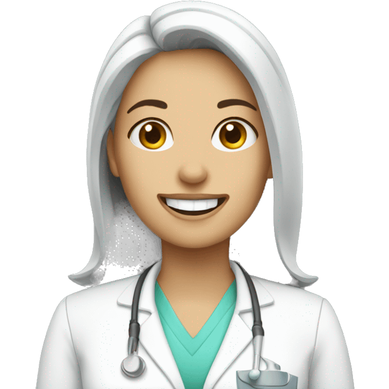 Female white dentist emoji