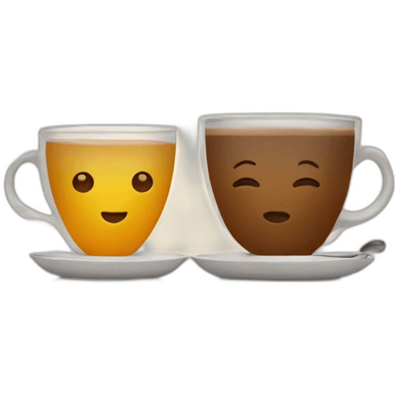 Tea meets coffee emoji