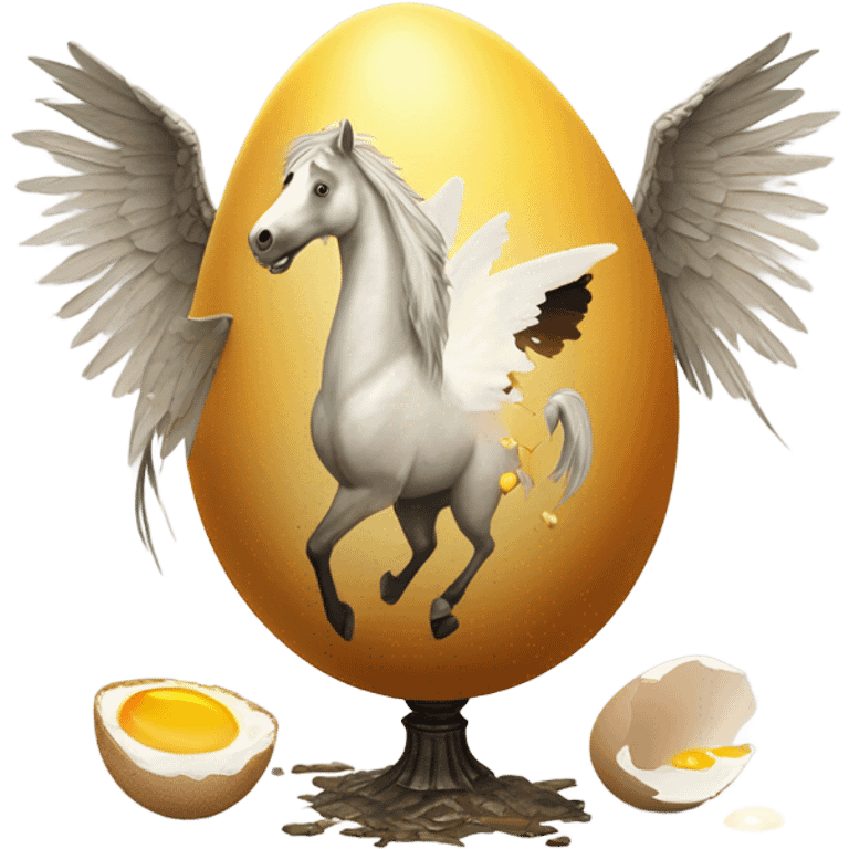 Horse-bird-egg scrambled emoji