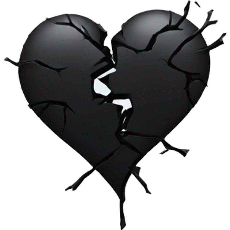 black broken heart emoji