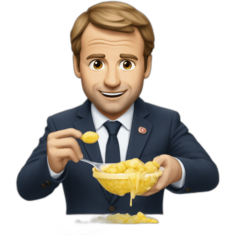 Macron qui mange une glace  emoji