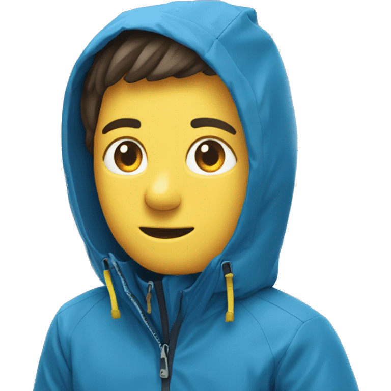 K-Way blue waterproof jacket emoji