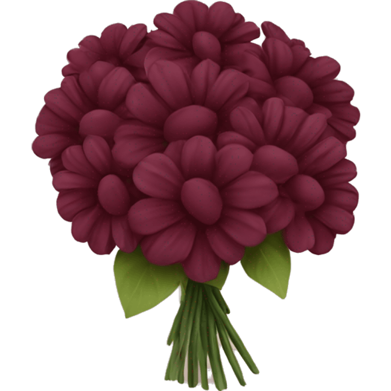 Bouquet of burgundy flowers emoji