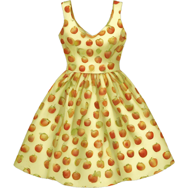 dress with apple pattern emoji