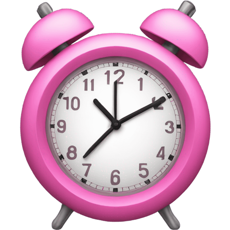 Pink clock emoji