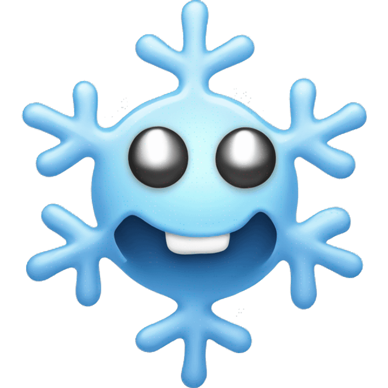 Melting snowflake emoji