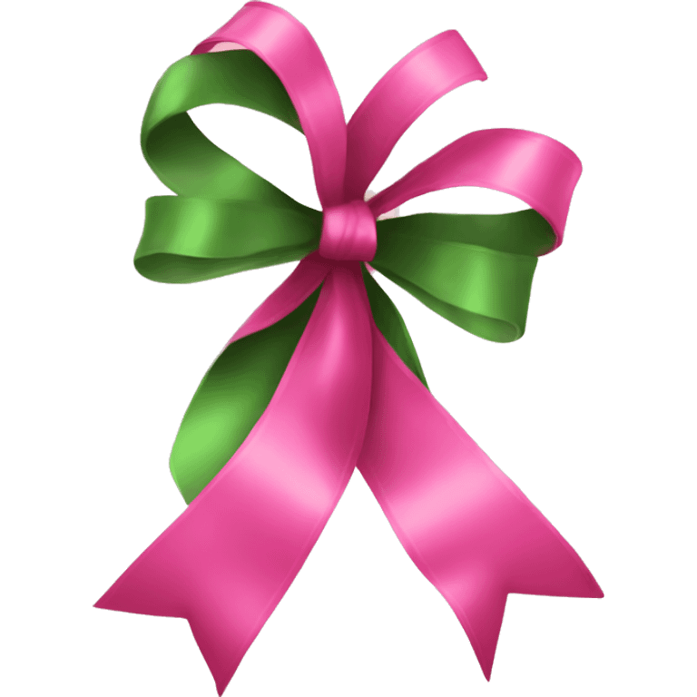 Pink Christmas ribbon emoji