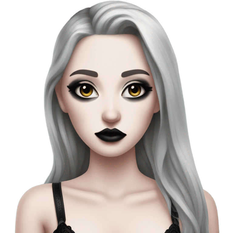 Hyper Realistic Goth victoria secret model emoji