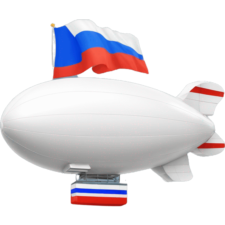 blimp with a russian federation flag emoji