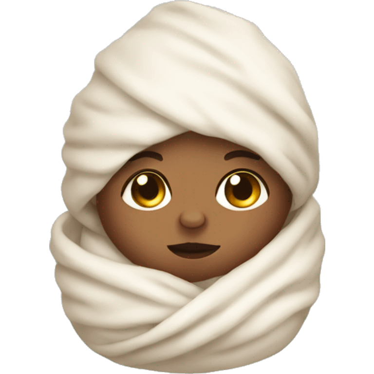 Swaddled baby emoji