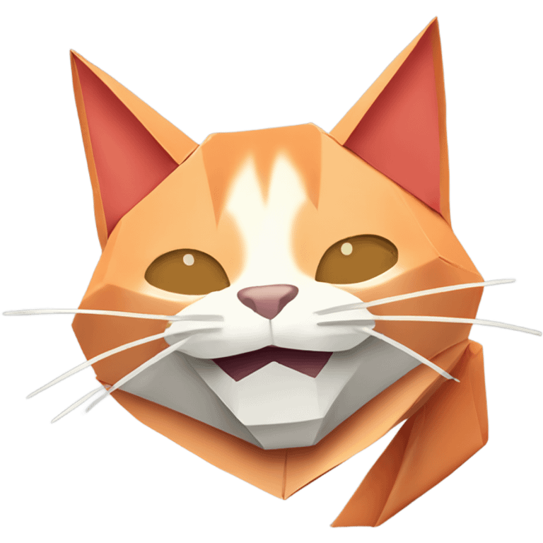 cat smiling origami saumon emoji