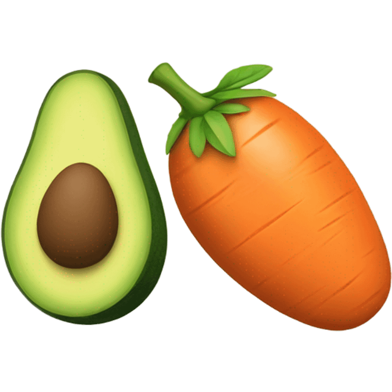 avocado and carrot emoji