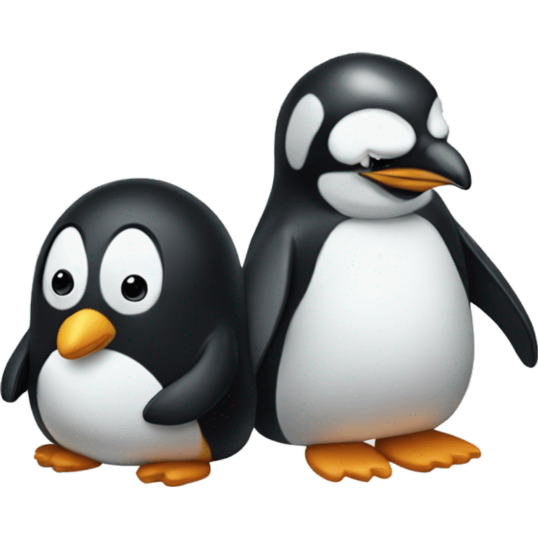 penguin and penguin emoji