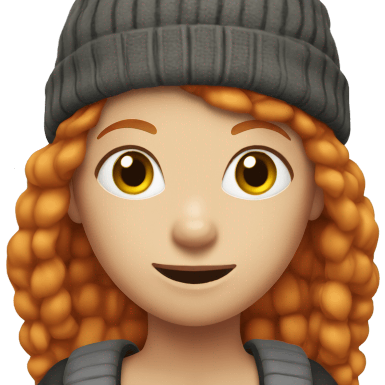 Ginger girl in beanie emoji