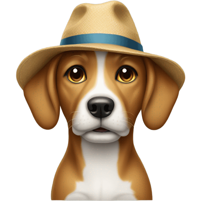 dog with hat emoji