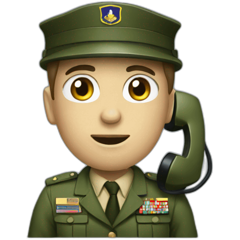 military talking phone emoji