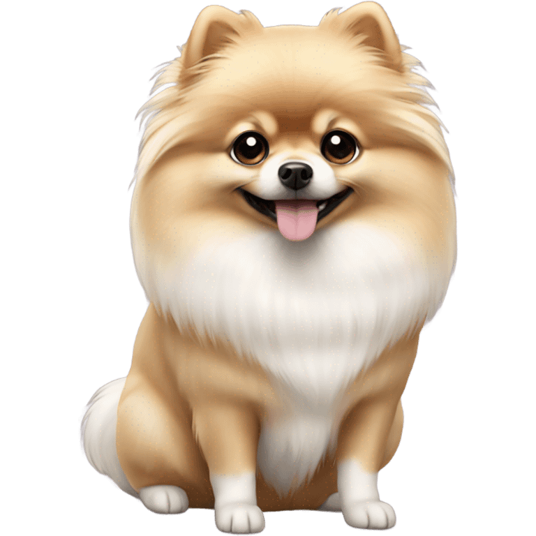 Pomeranian white emoji