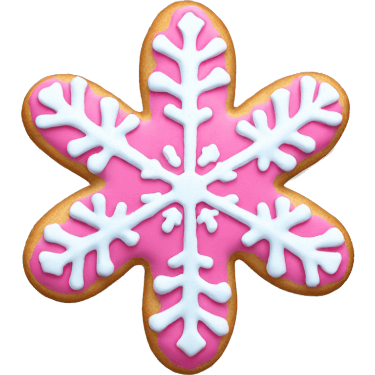 pink snowflake cookie  emoji