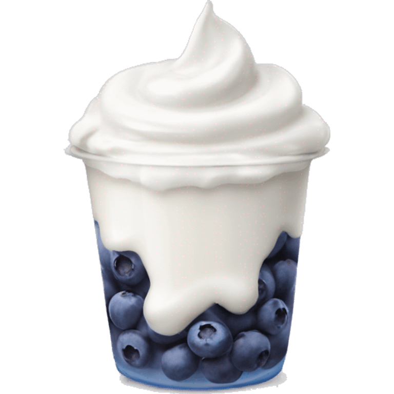 Yogurt with blueberry’s  emoji