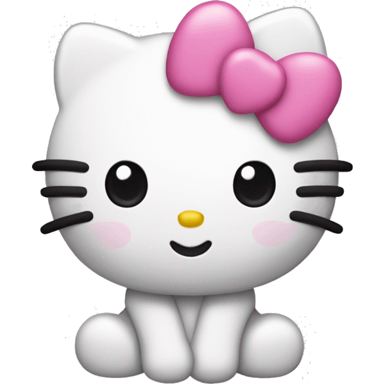 hello kitty with pink hearts  emoji