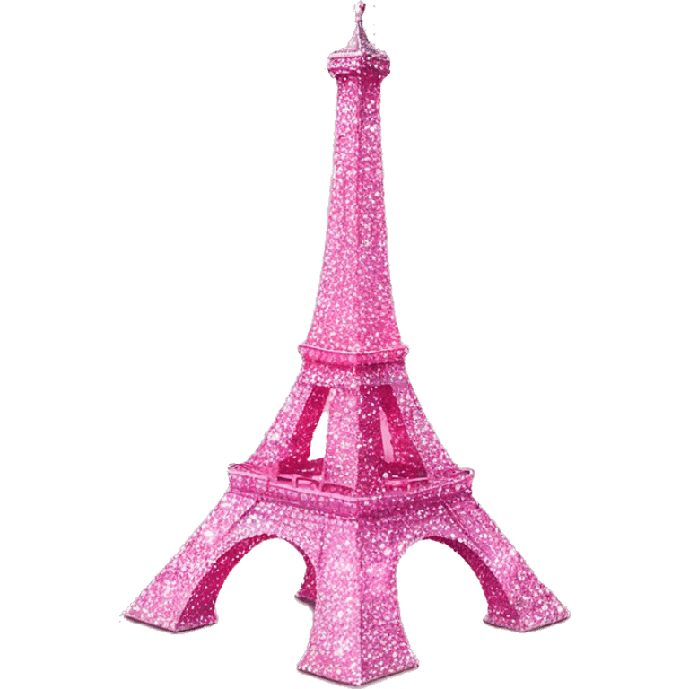 Sparkly pink Eiffel Tower emoji