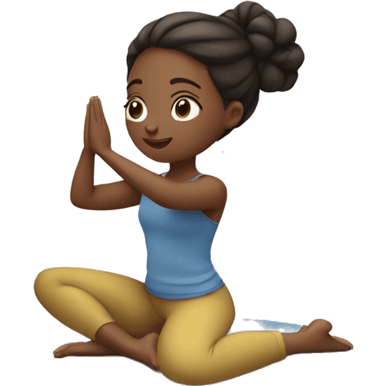 Girl doin yoga  emoji