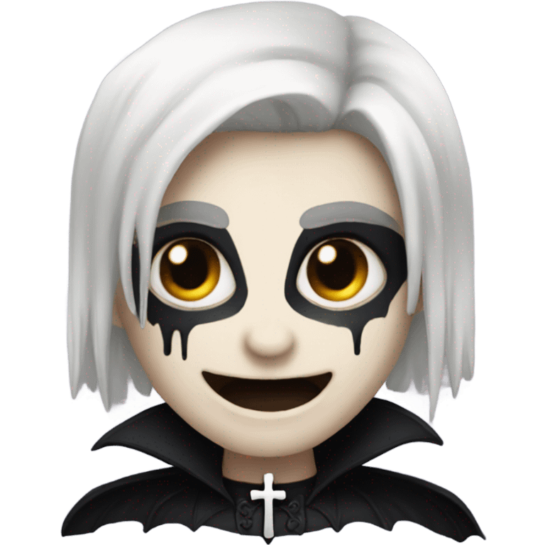 Goth vampire cross emoji